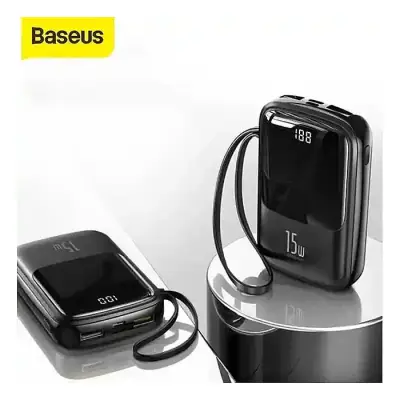 BASEUS Qpow 10000mAh 15W Digital Display Fast Charging Power...